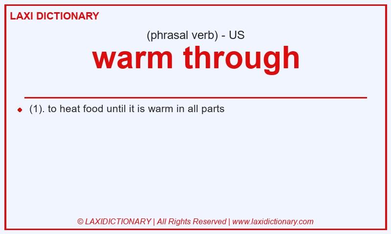 Definition warm through in American English