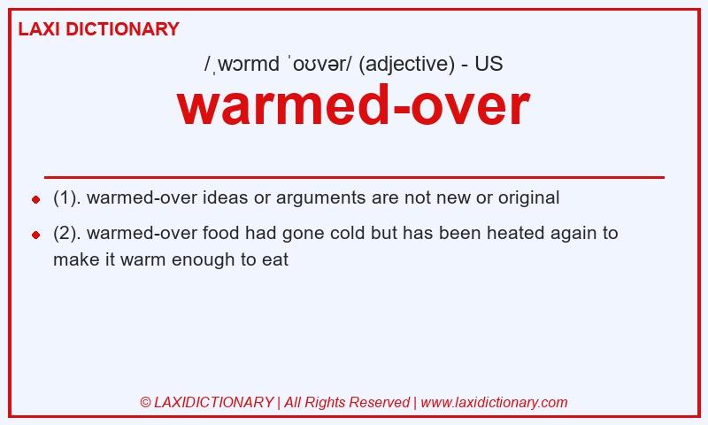 Definition warmed-over in American English