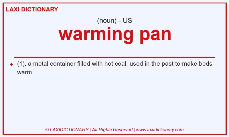 Definition warming pan in American English