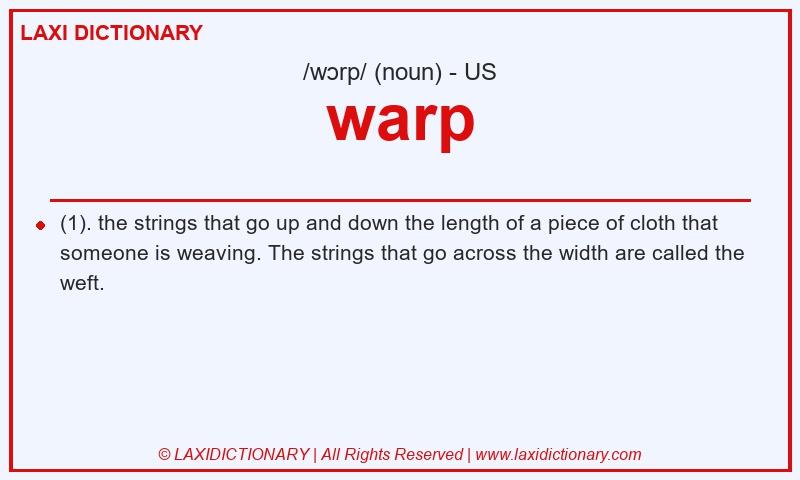 Definition warp in American English
