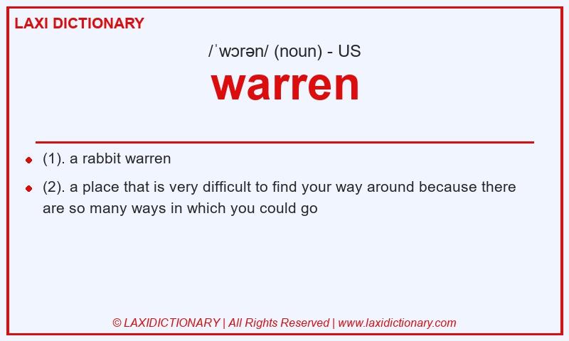 Definition warren in American English