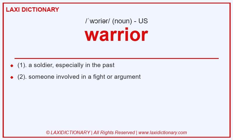 Definition warrior in American English