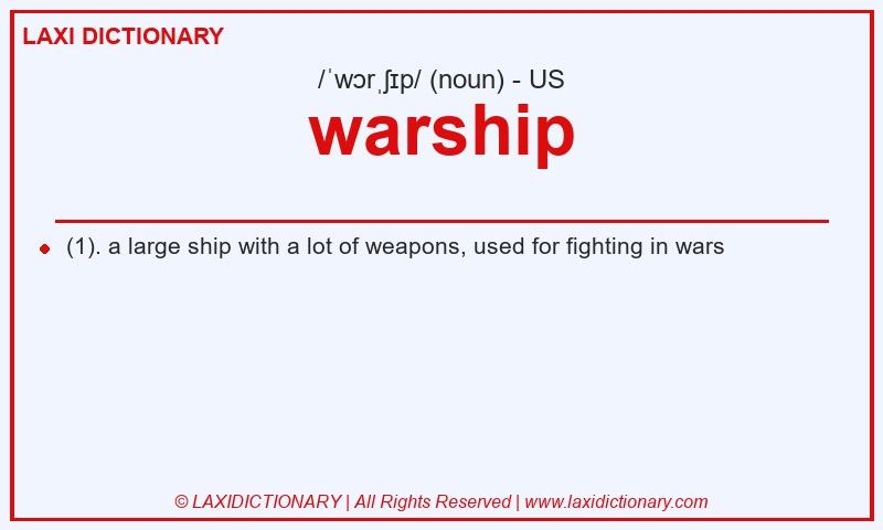Definition warship in American English
