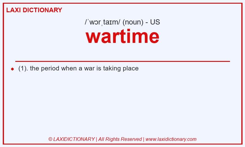 Definition wartime in American English