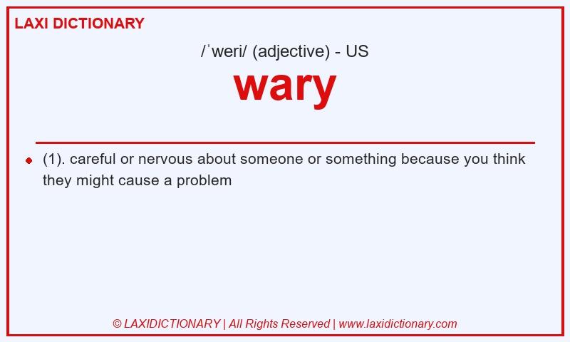 Definition wary in American English