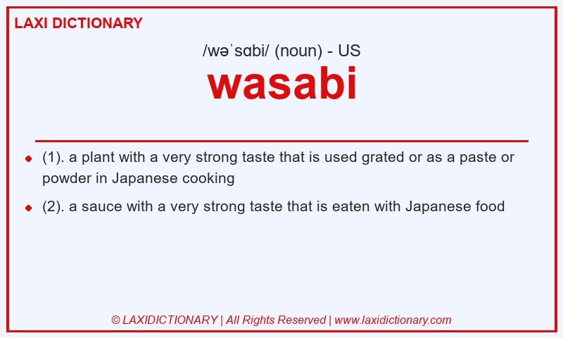 Definition wasabi in American English