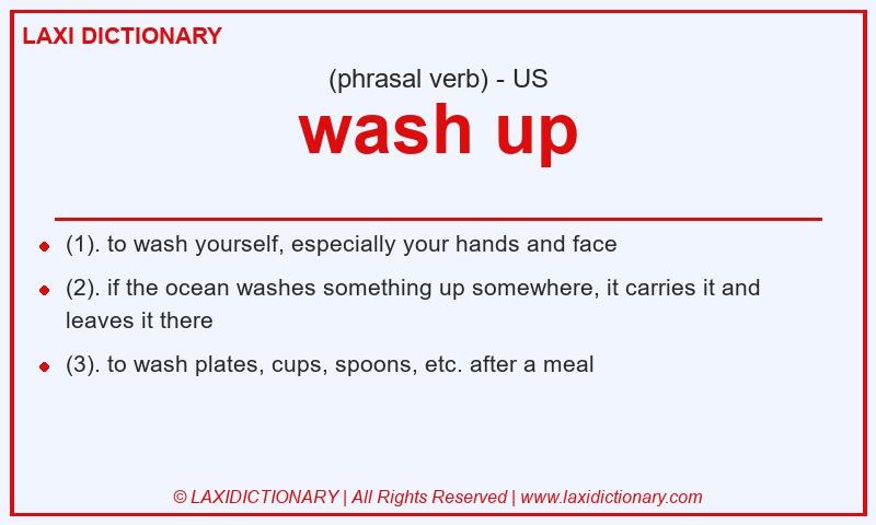 Definition wash up in American English