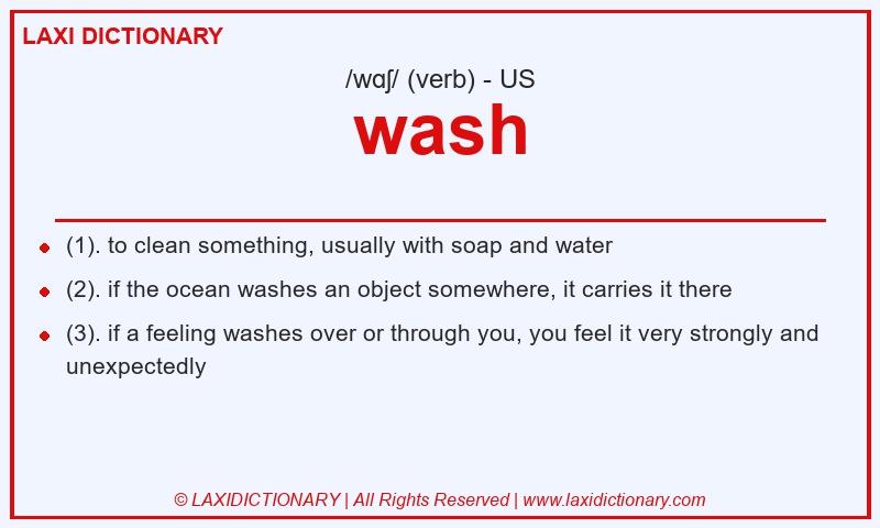 Definition wash in American English