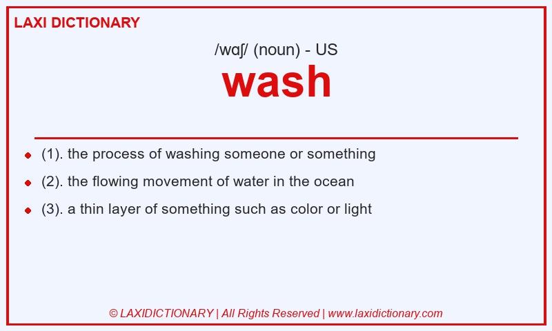 Definition wash in American English