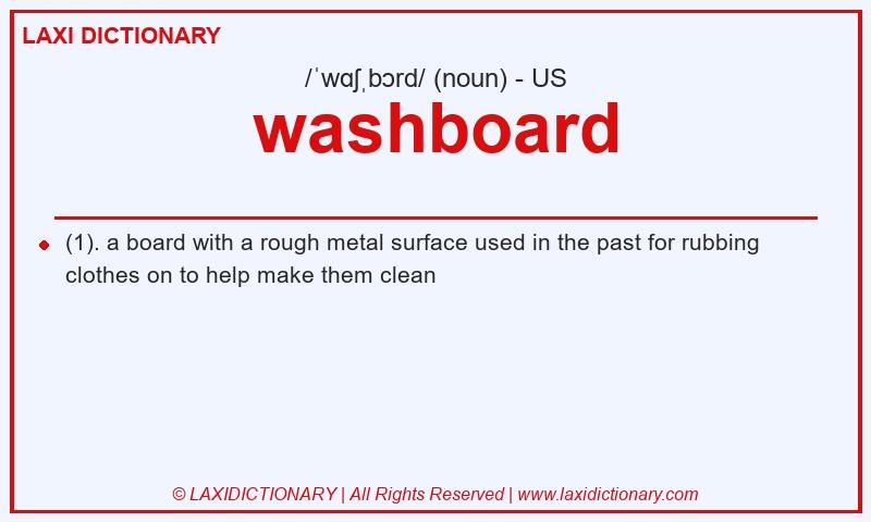 Definition washboard in American English