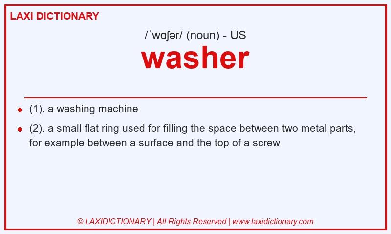 Definition washer in American English