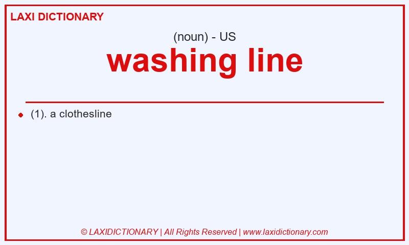 Definition washing line in American English