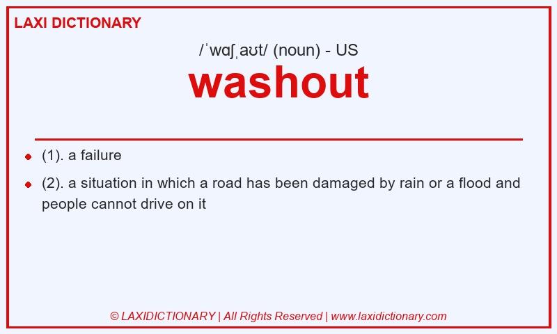 Definition washout in American English