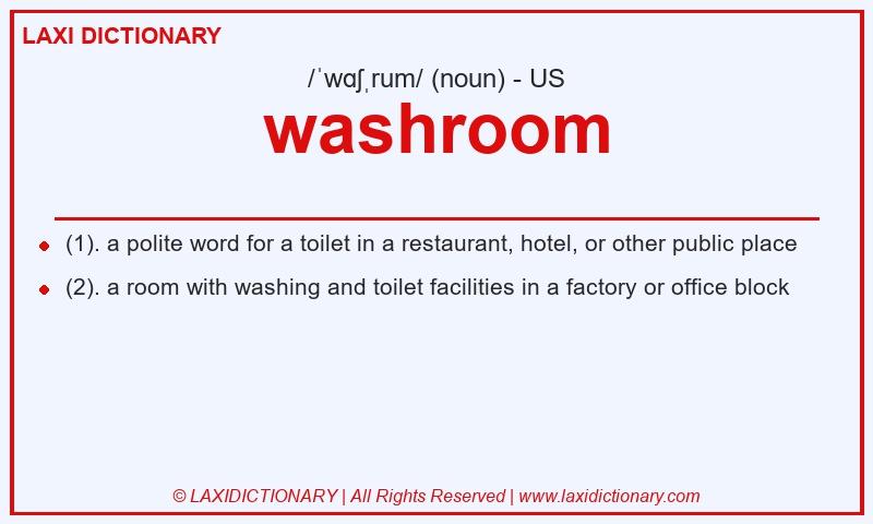 Definition washroom in American English