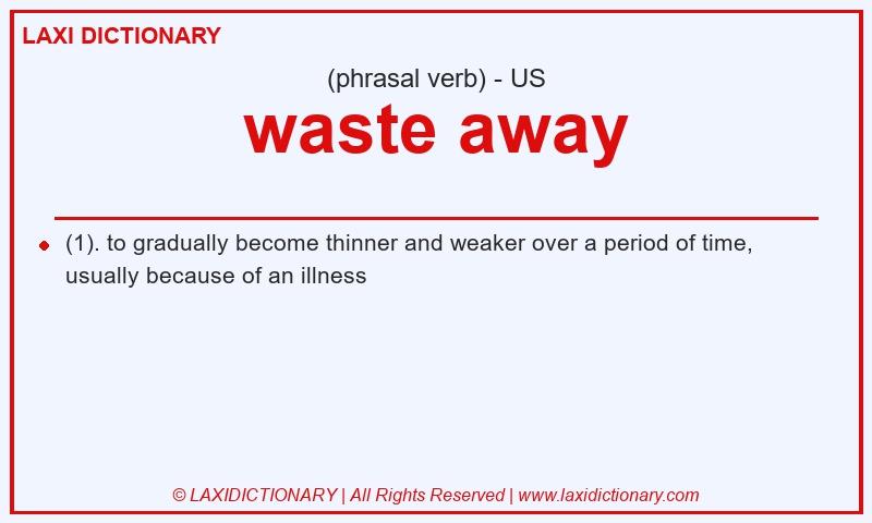 Definition waste away in American English