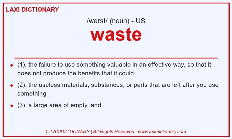 Definition waste in American English
