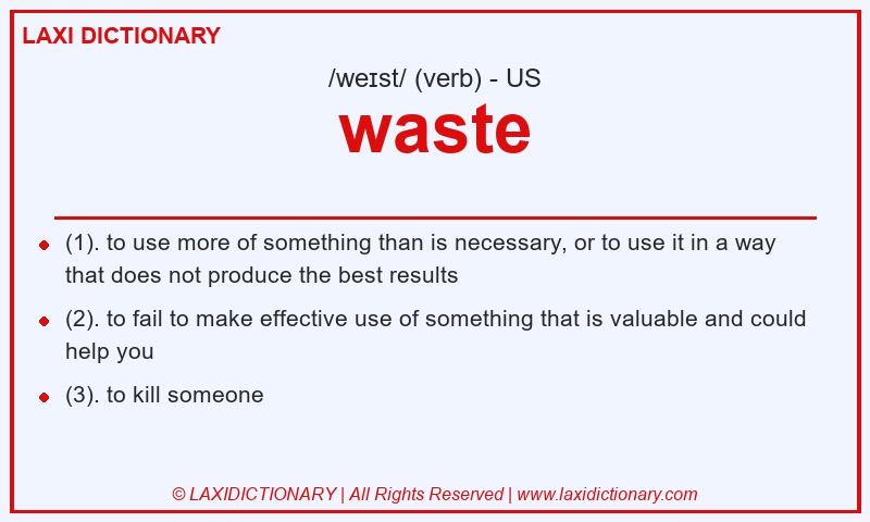 Definition waste in American English