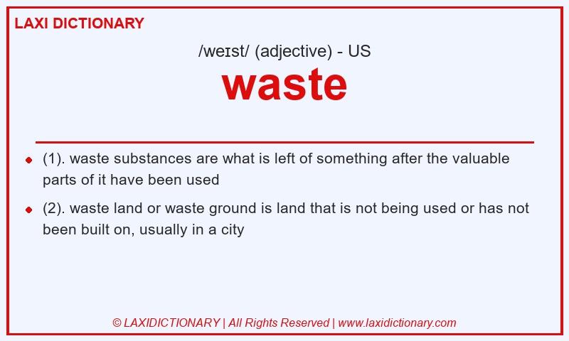 Definition waste in American English