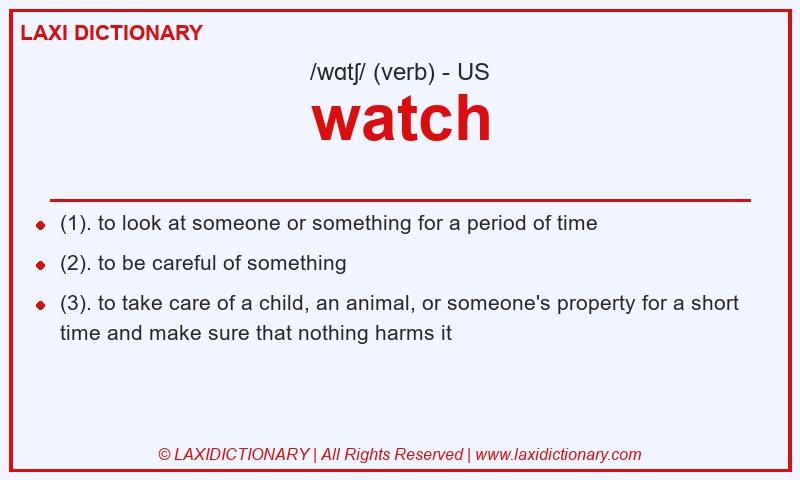 Definition watch in American English