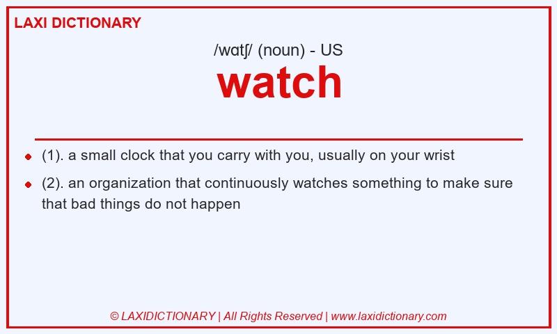 Definition watch in American English