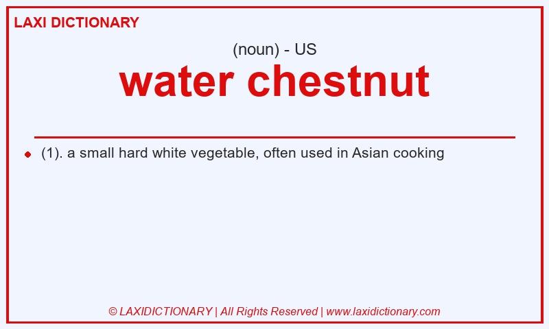 Definition water chestnut in American English
