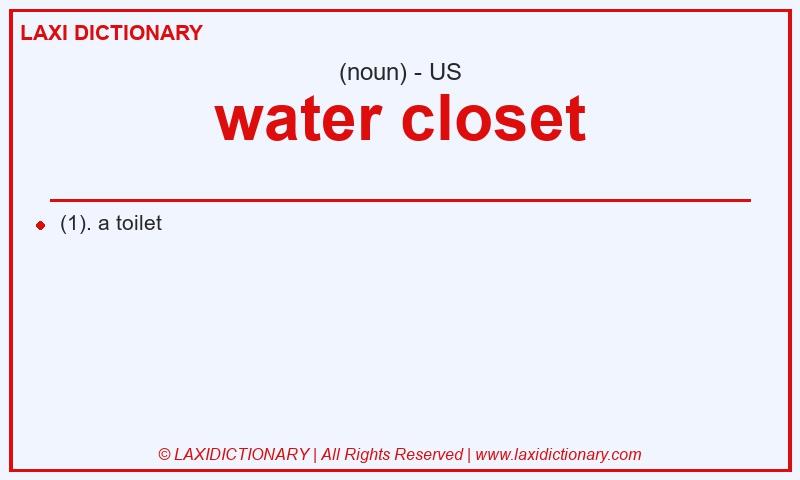 Definition water closet in American English