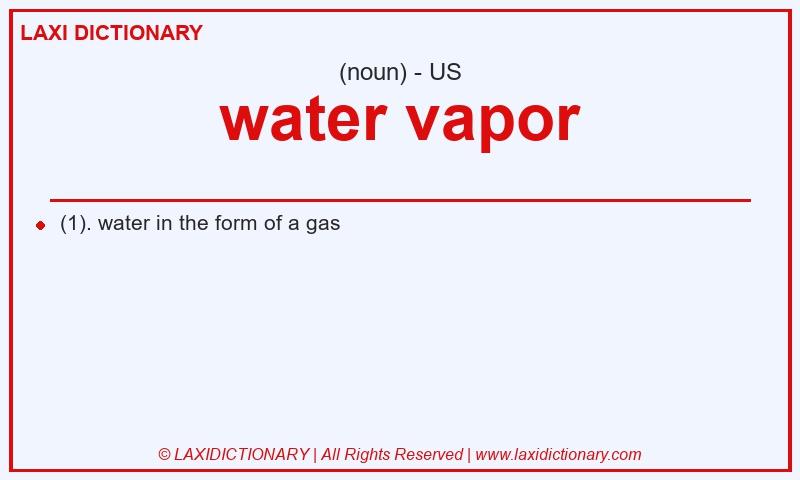 Definition water vapor in American English