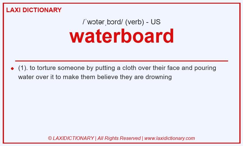 Definition waterboard in American English