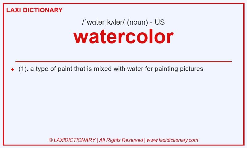 Definition watercolor in American English