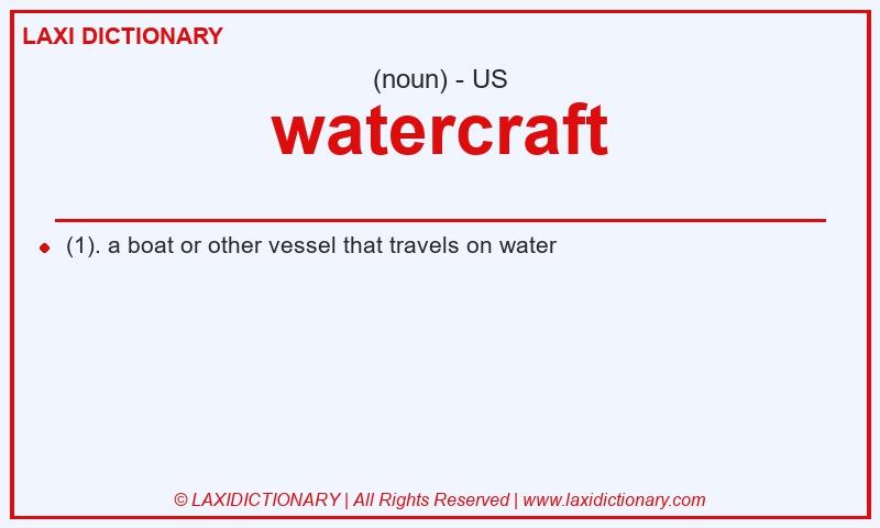 Definition watercraft in American English