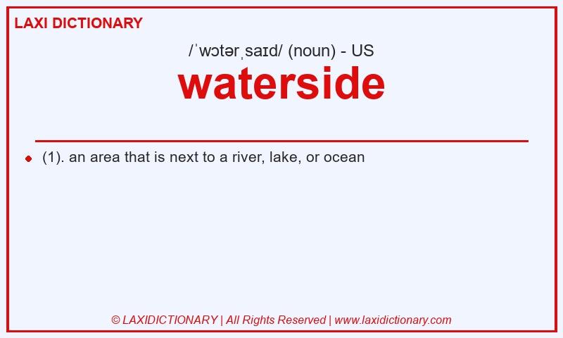 Definition waterside in American English
