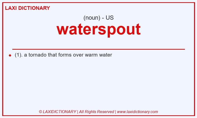 Definition waterspout in American English