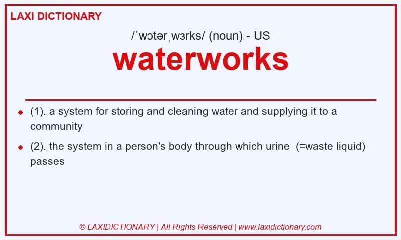 Definition waterworks in American English