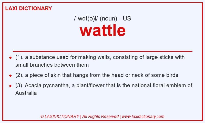 Definition wattle in American English