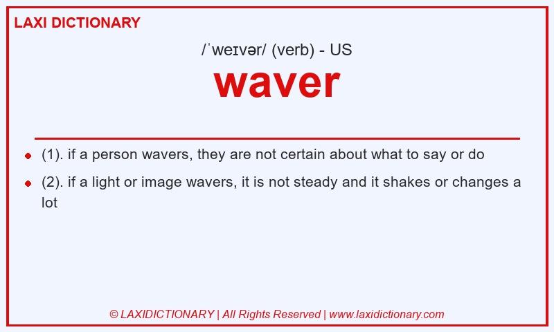 Definition waver in American English