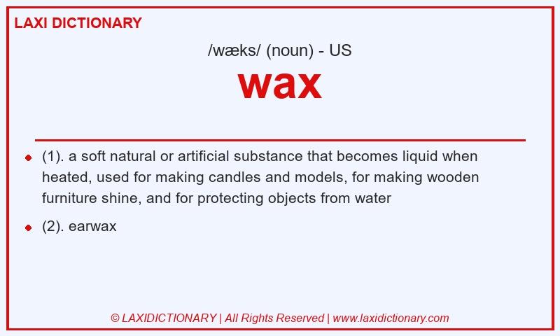 Definition wax in American English