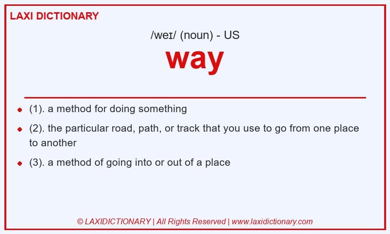 Definition way in American English