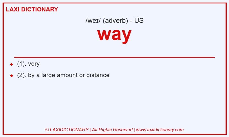 Definition way in American English
