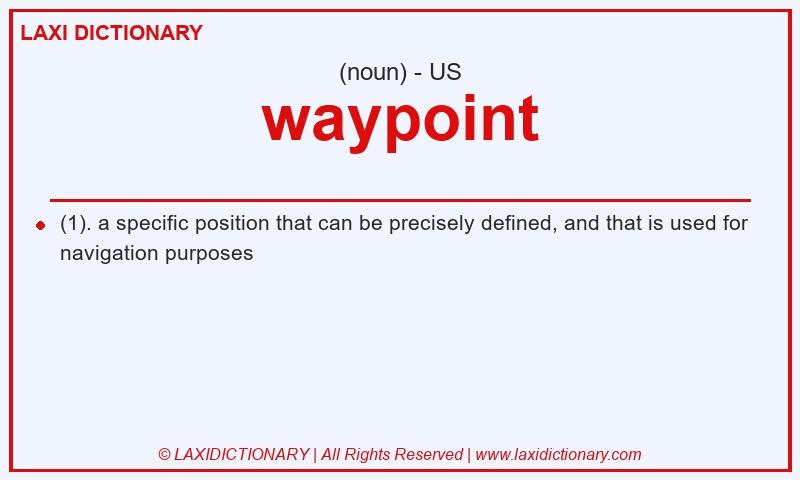 Definition waypoint in American English