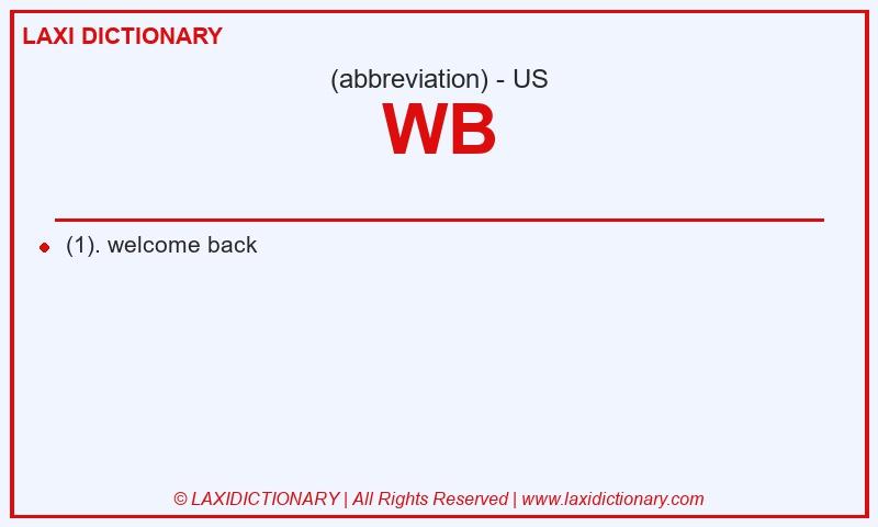 Definition WB in American English