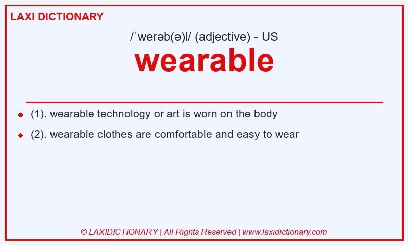 Definition wearable in American English
