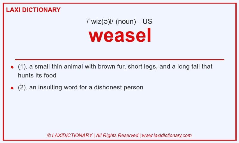Definition weasel in American English
