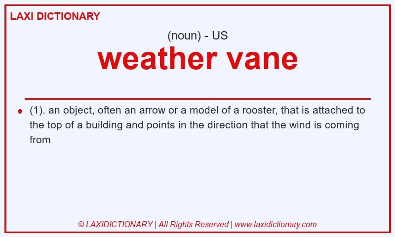 Definition weather vane in American English