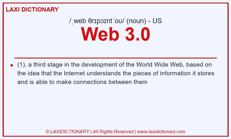 Definition Web 3.0 in American English