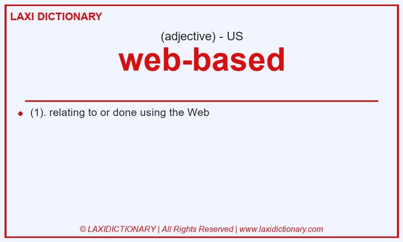 Definition web-based in American English