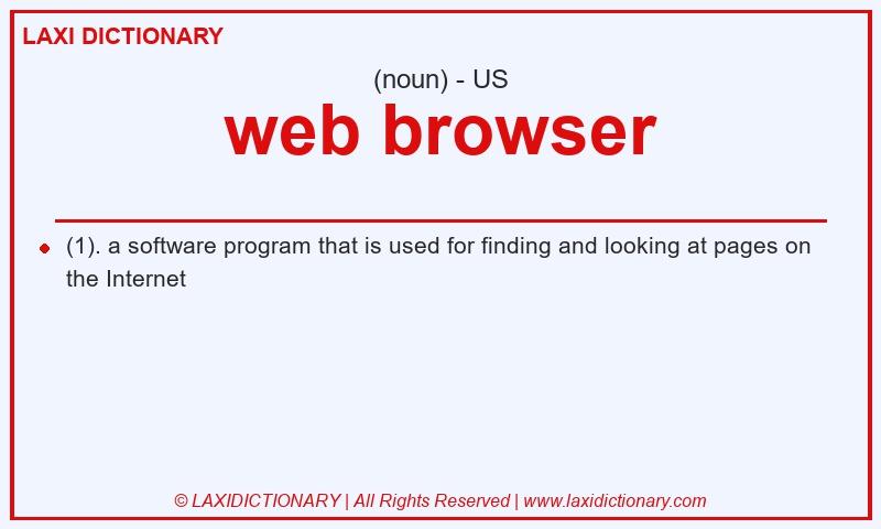 Definition web browser in American English