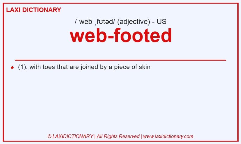 Definition web-footed in American English