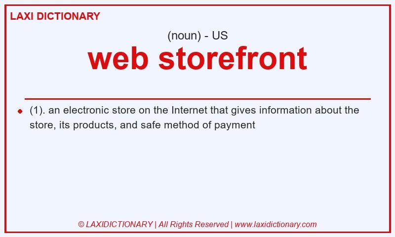 Definition web storefront in American English