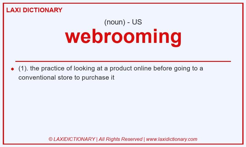 Definition webrooming in American English