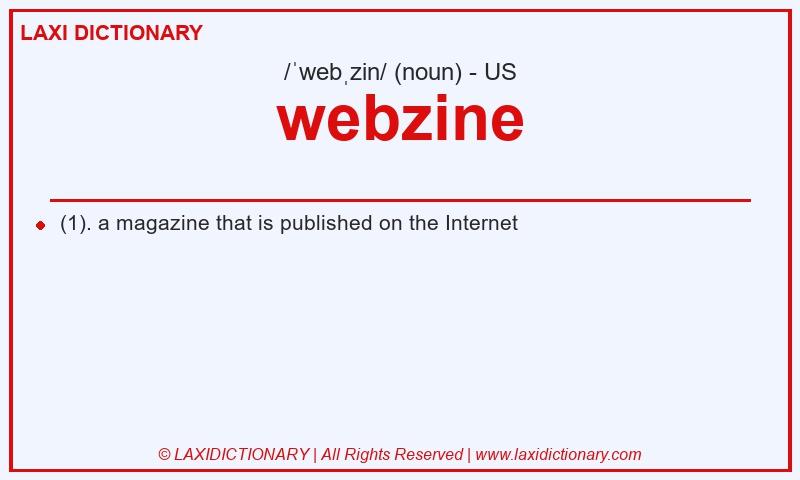 Definition webzine in American English